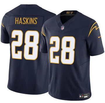 Hassan Haskins Los Angeles Chargers navy jersey