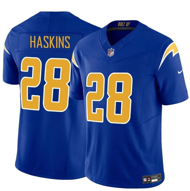Hassan Haskins Los Angeles Chargers royal jersey
