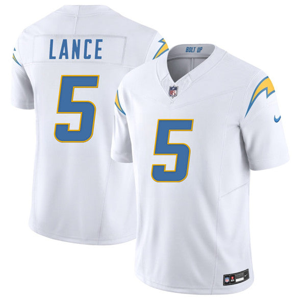 Trey Lance Los Angeles Chargers white FUSE jersey
