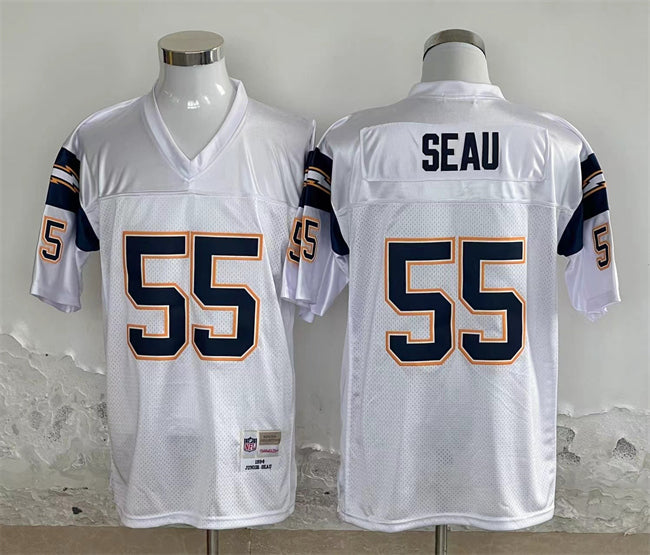 Junior Seau Los Angeles Chargers white Throwback jersey