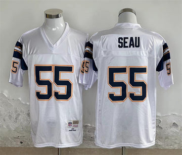 Junior Seau Los Angeles Chargers white Throwback jersey