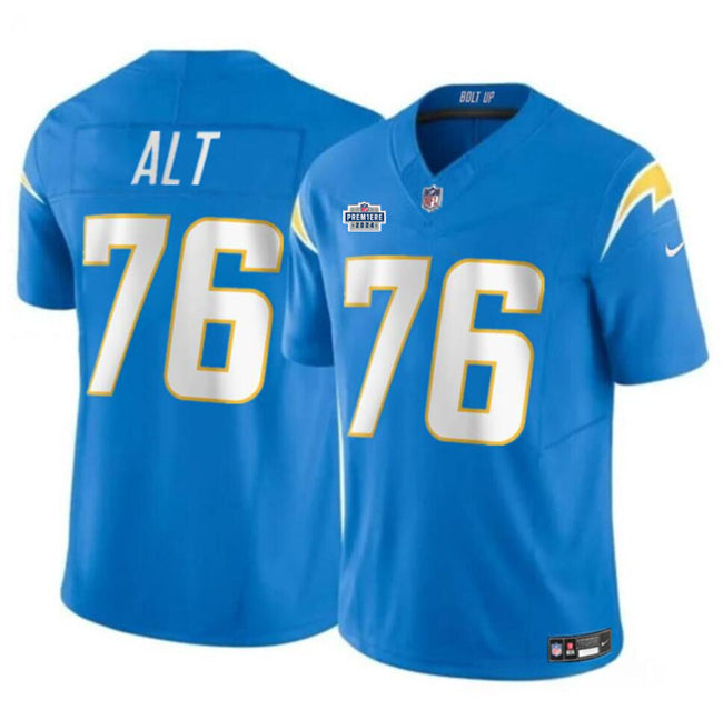 Joe Alt Los Angeles Chargers blue jersey