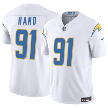 Da'Shawn Hand Los Angeles Chargers white jersey