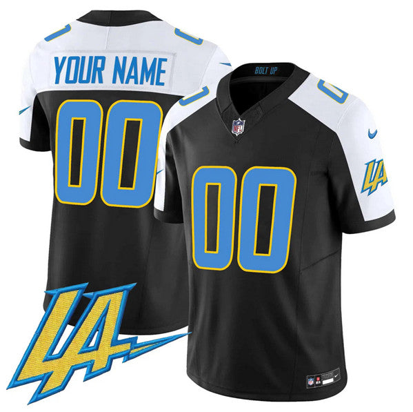 Custom Los Angeles Chargers black Alternate jersey