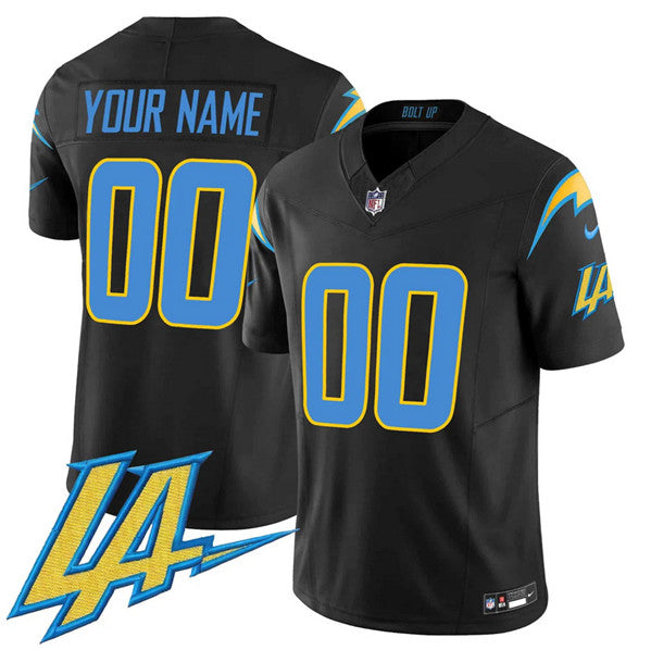 Custom Los Angeles Chargers black jersey