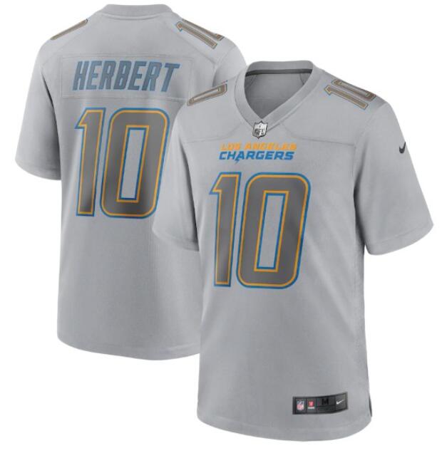 Custom Los Angeles Chargers gray Game jersey