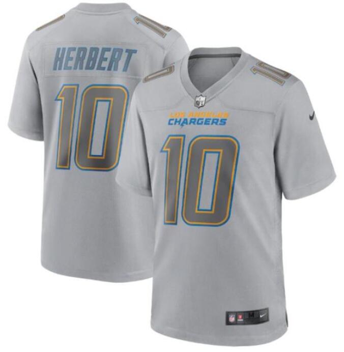 Custom Los Angeles Chargers gray Game jersey
