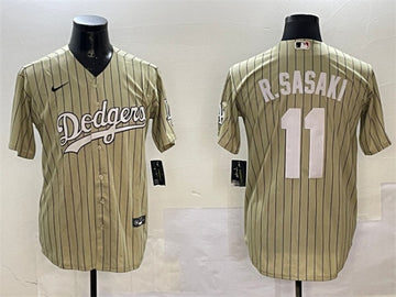 Roki Sasaki Los Angeles Dodgers cream jersey