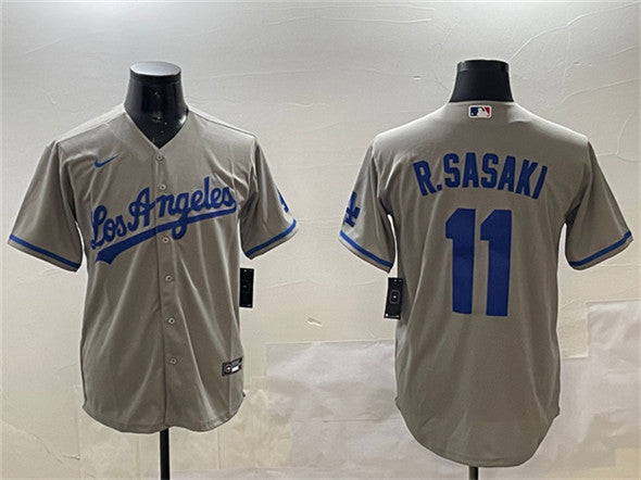 Roki Sasaki Los Angeles Dodgers gray jersey