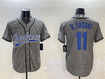 Roki Sasaki Los Angeles Dodgers gray jersey