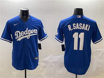 Roki Sasaki Los Angeles Dodgers royal jersey