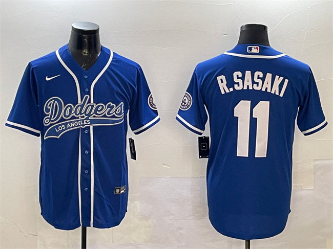 Roki Sasaki Los Angeles Dodgers royal jersey