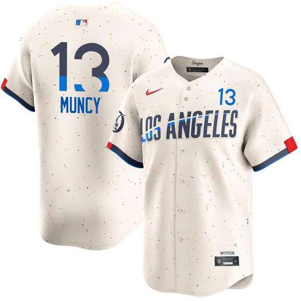 Max Muncy Los Angeles Dodgers cream City Connect jersey