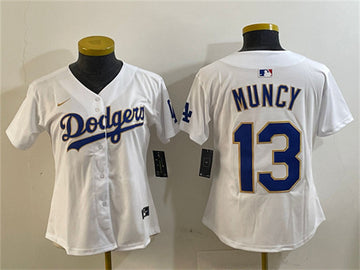 Max Muncy Los Angeles Dodgers white-gold jersey