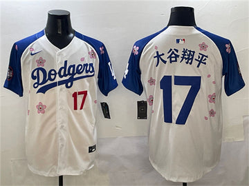 Shohei Ohtani Los Angeles Dodgers white-royal jersey
