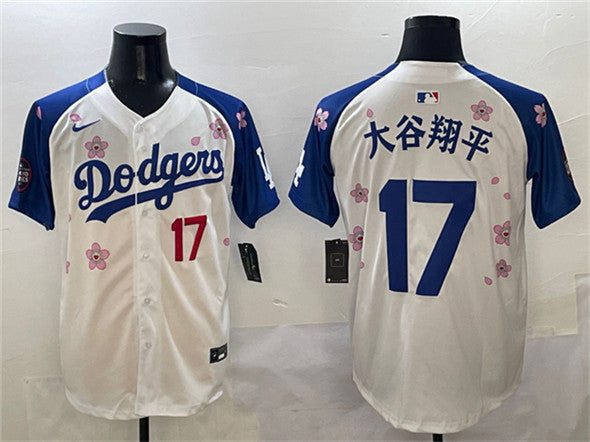 Shohei Ohtani Los Angeles Dodgers white-royal jersey
