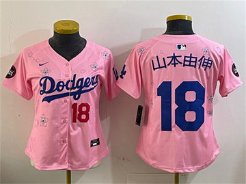 Yoshinobu Yamamoto Los Angeles Dodgers pink jersey