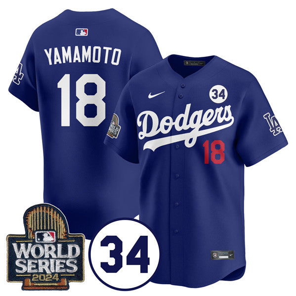 Yoshinobu Yamamoto Los Angeles Dodgers royal jersey