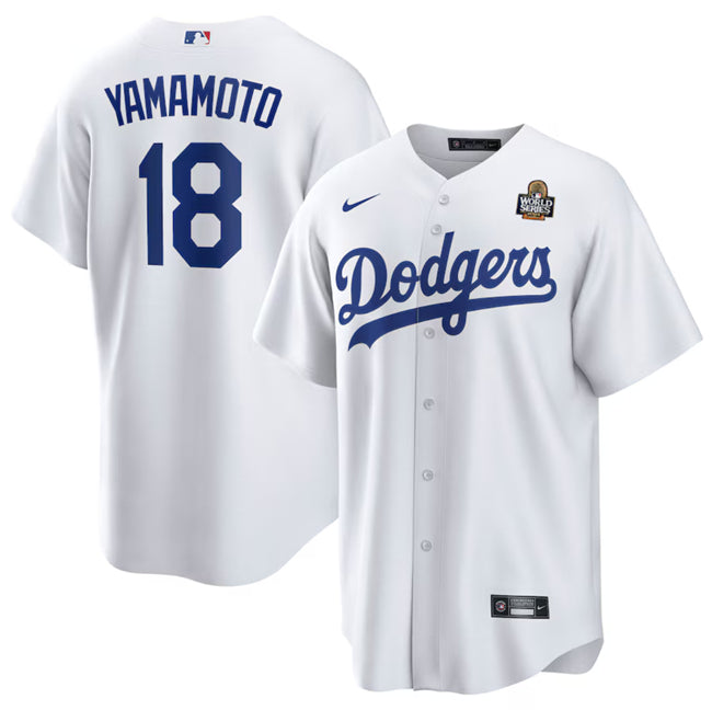 Yoshinobu Yamamoto Los Angeles Dodgers white jersey
