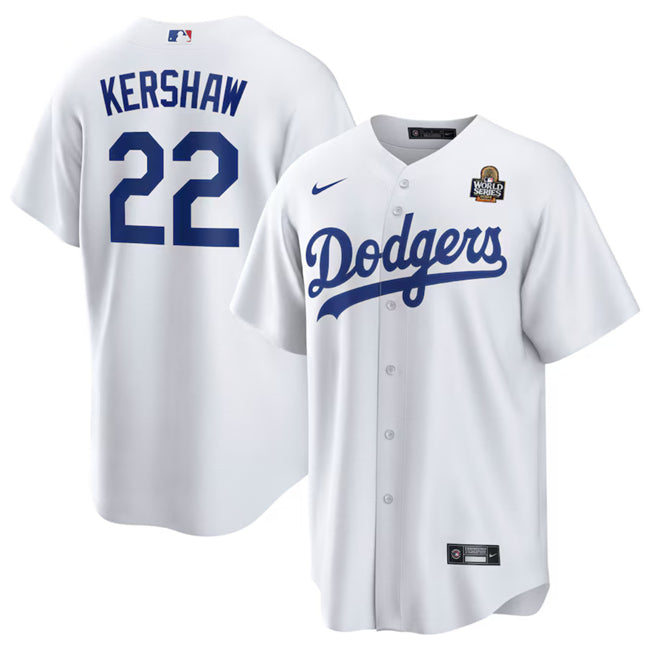 Clayton Kershaw Los Angeles Dodgers white jersey