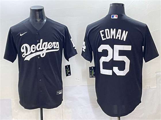 Tommy Edman Los Angeles Dodgers black jersey