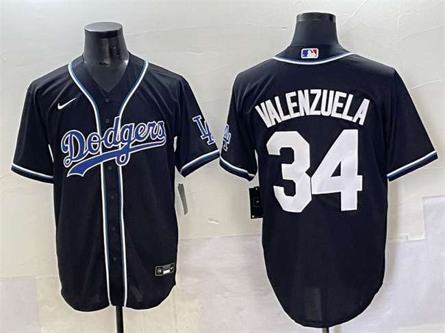 Fernando Valenzuela Los Angeles Dodgers black Fashion jersey