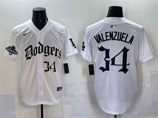 Fernando Valenzuela Los Angeles Dodgers white jersey