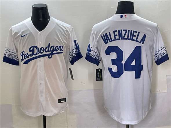 Fernando Valenzuela Los Angeles Dodgers white City Connect jersey