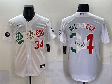 Fernando Valenzuela Los Angeles Dodgers white jersey