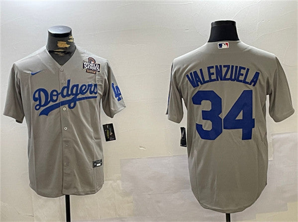Toro Valenzuela Los Angeles Dodgers gray jersey
