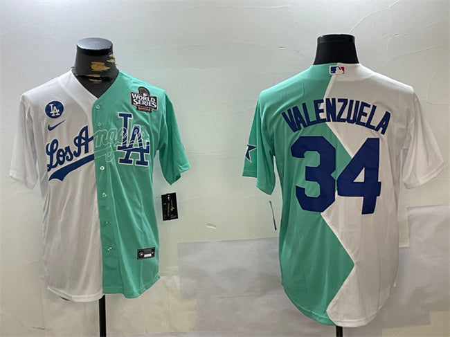 Toro Valenzuela Los Angeles Dodgers white-green All-Star jersey