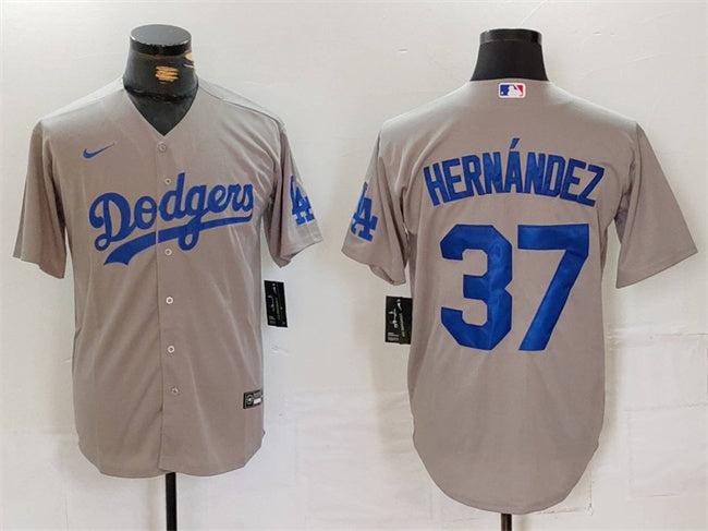 Teoscar Hernandez Los Angeles Dodgers gray jersey