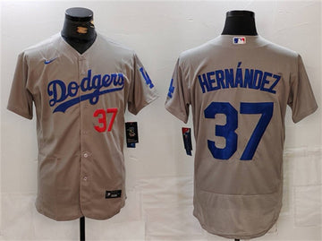 Teoscar Hernandez Los Angeles Dodgers gray jersey