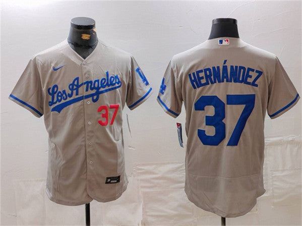 Teoscar Hernandez Los Angeles Dodgers grey jersey