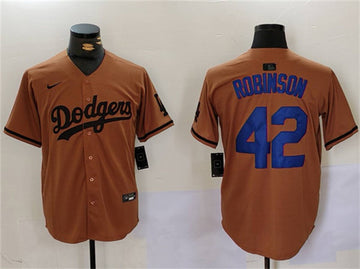 Jackie Robinson Los Angeles Dodgers brown jersey