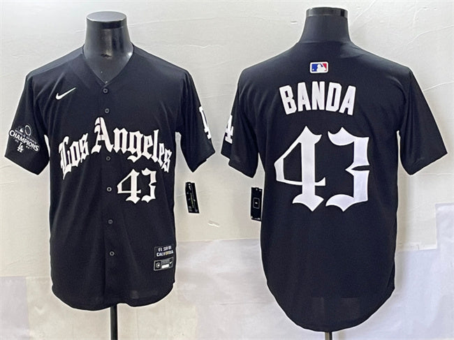 Anthony Banda Los Angeles Dodgers black jersey
