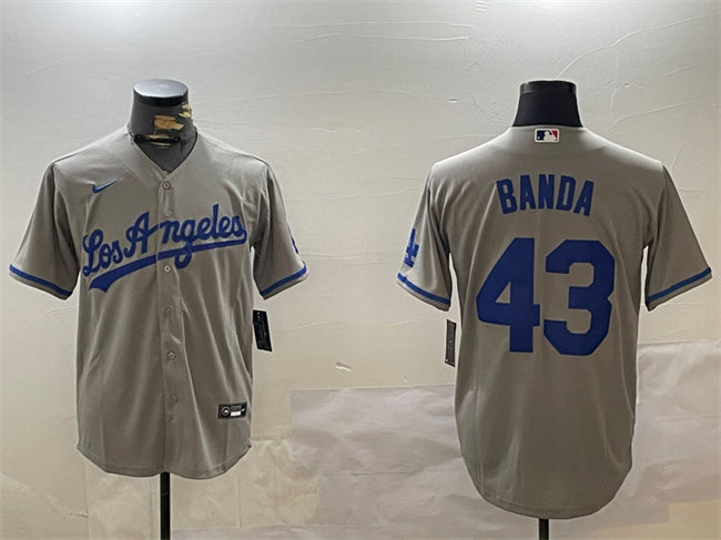 Anthony Banda Los Angeles Dodgers gray jersey