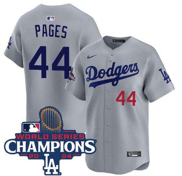 Andy Pages Los Angeles Dodgers gray jersey