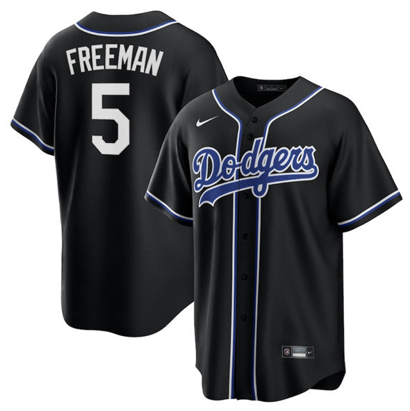 Freddie Freeman Los Angeles Dodgers black Lights Out jersey