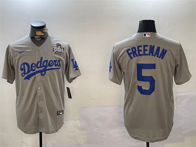 Freddie Freeman Los Angeles Dodgers gray jersey