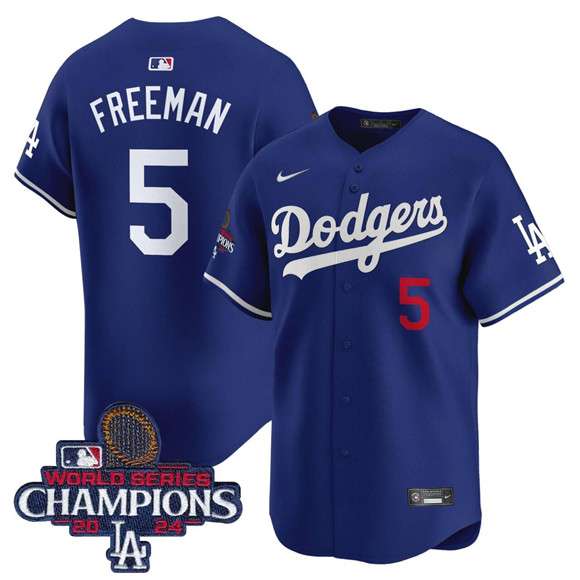 Freddie Freeman Los Angeles Dodgers royal jersey