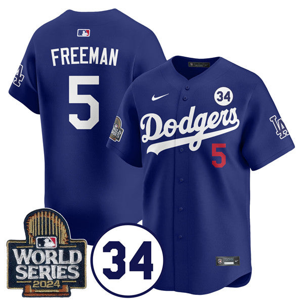 Freddie Freeman Los Angeles Dodgers royal jersey