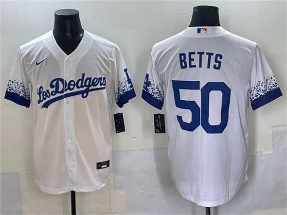 Mookie Betts Los Angeles Dodgers white City Connect jersey
