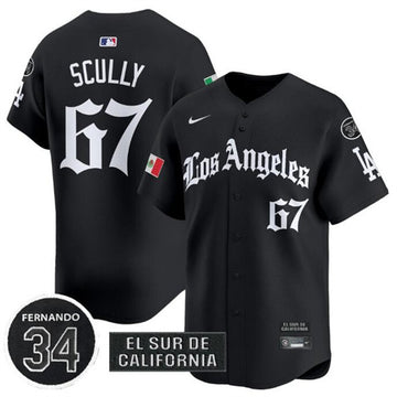 Vin Scully Los Angeles Dodgers black jersey