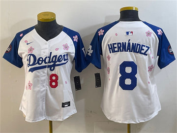 Enrique Hernandez Los Angeles Dodgers white-royal jersey