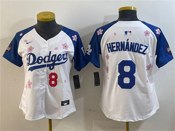 Enrique Hernandez Los Angeles Dodgers white-royal jersey