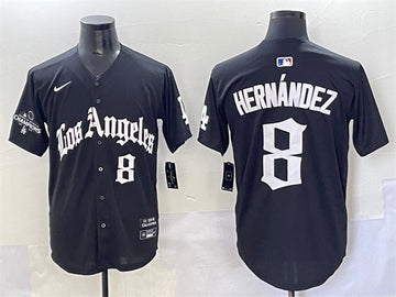 Enrique Hernandez Los Angeles Dodgers black jersey