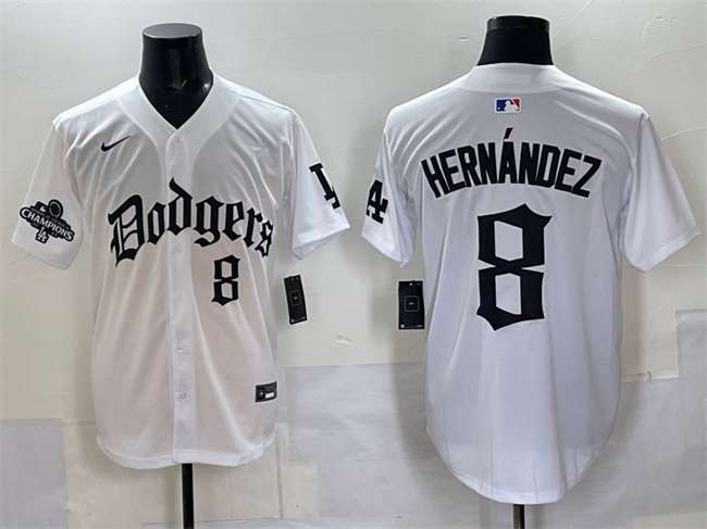 Enrique Hernandez Los Angeles Dodgers white jersey