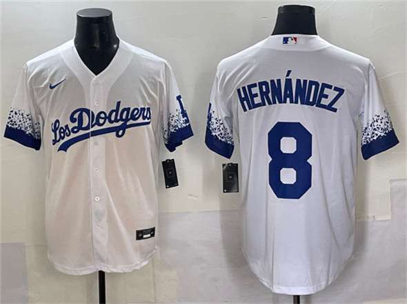 Enrique Hernandez Los Angeles Dodgers white City Connect jersey