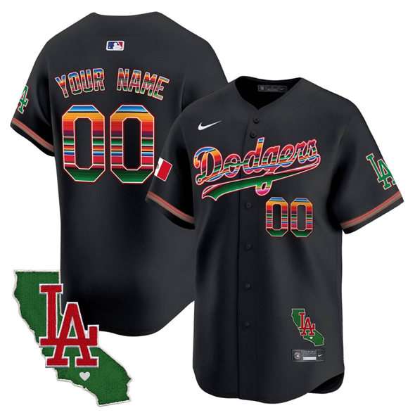Custom Los Angeles Dodgers black jersey